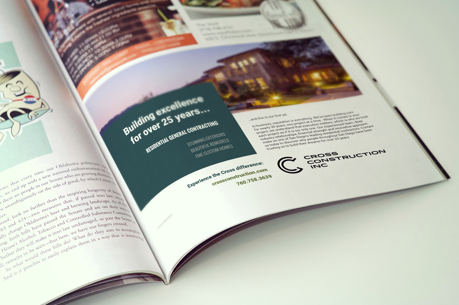 Construction company advertising